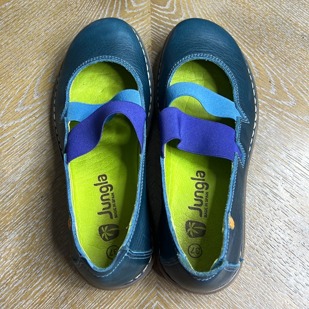 JUNGLA Leather Ballerina Flats Shoes 37 - Picture 6 of 10
